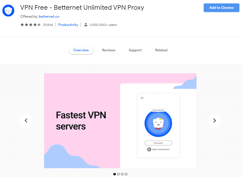 VPN illimitata Betternet