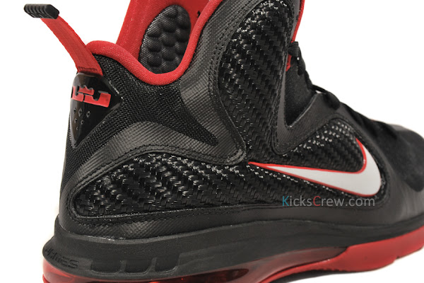 Yet Another Look at Nike LeBron 9 in Black amp Varsity Red