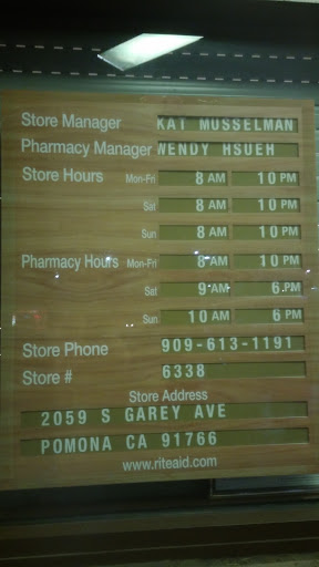 Pharmacy «Rite Aid», reviews and photos, 2059 S Garey Ave, Pomona, CA 91766, USA