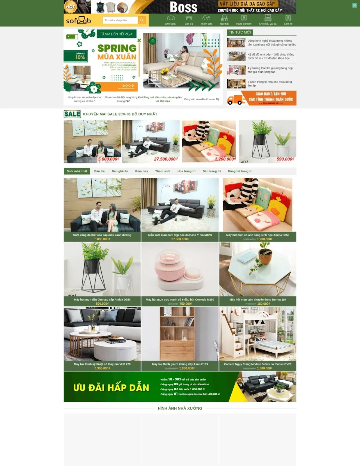 Thiết kế website bán ghế sofa (VSM559) Thiết kế website bán ghế sofa (VSM559)