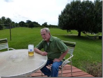 retired man with beer