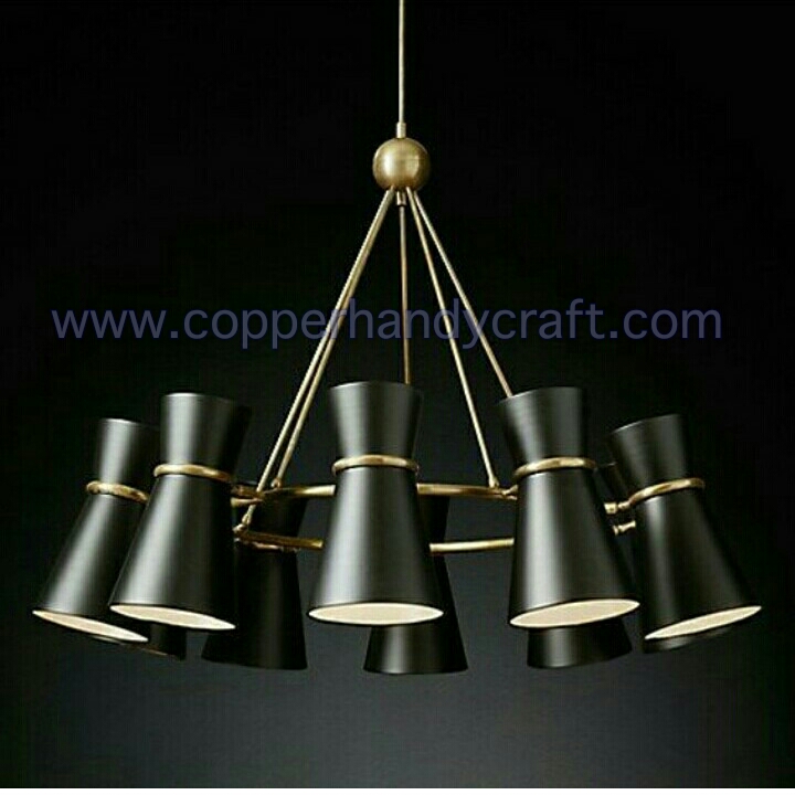  kerajinan  kap lampu  gantung  tembaga minimalis  Coco Art 