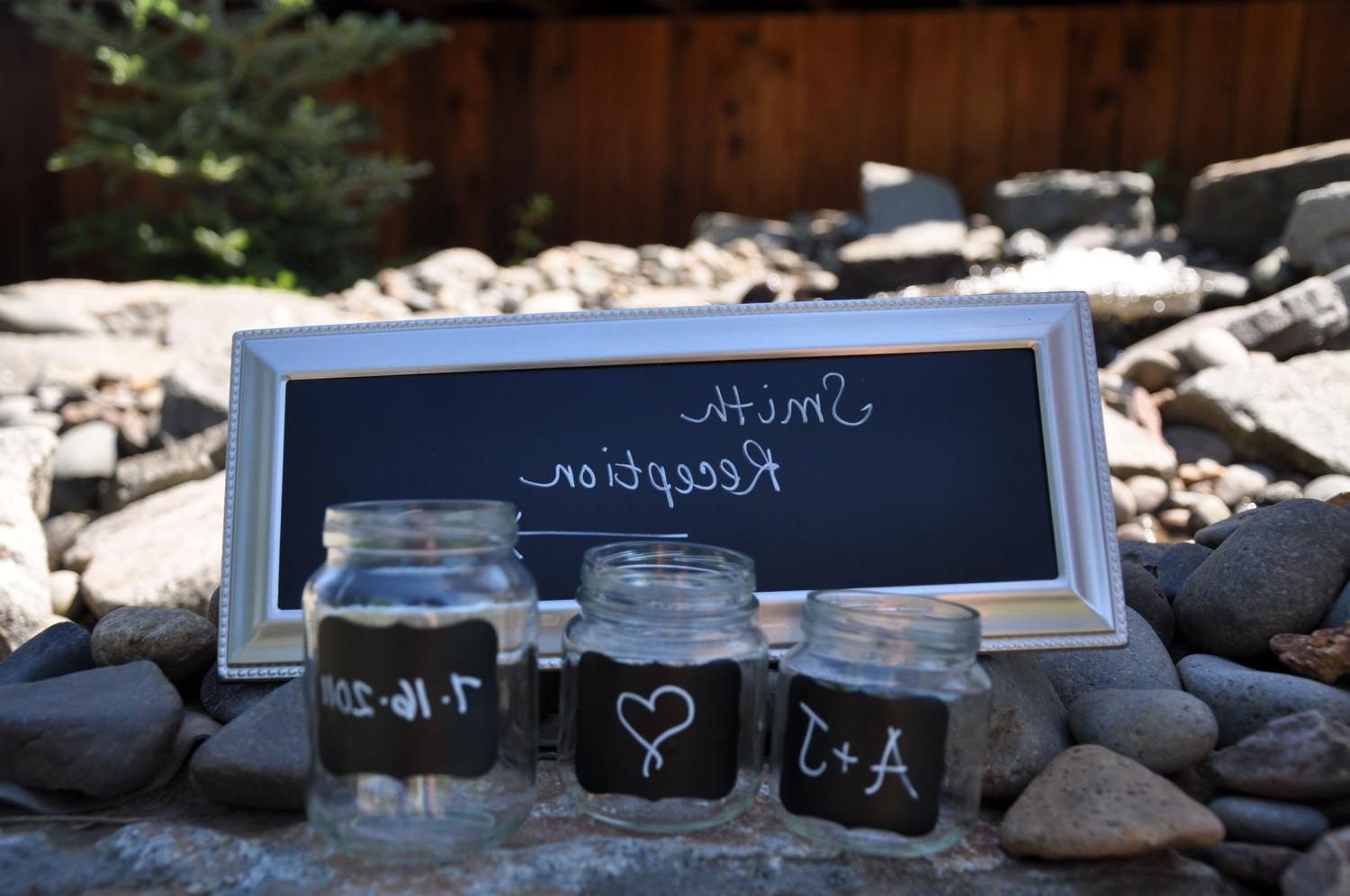 Small Elegant Vinyl Chalkboard Labels 2 Set of 12 Great for Wedding