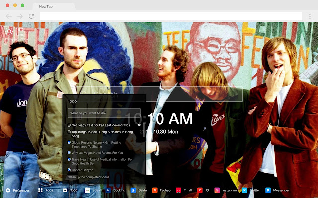 maroon 5 HD Pop Stars New Tabs Theme