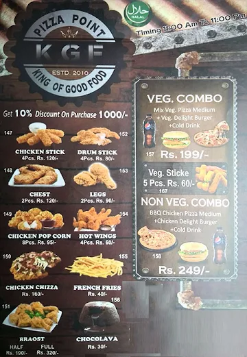 Pizza Point menu 