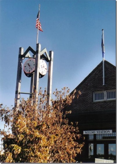 Kelso Depot Clock Tower on September 5, 2005