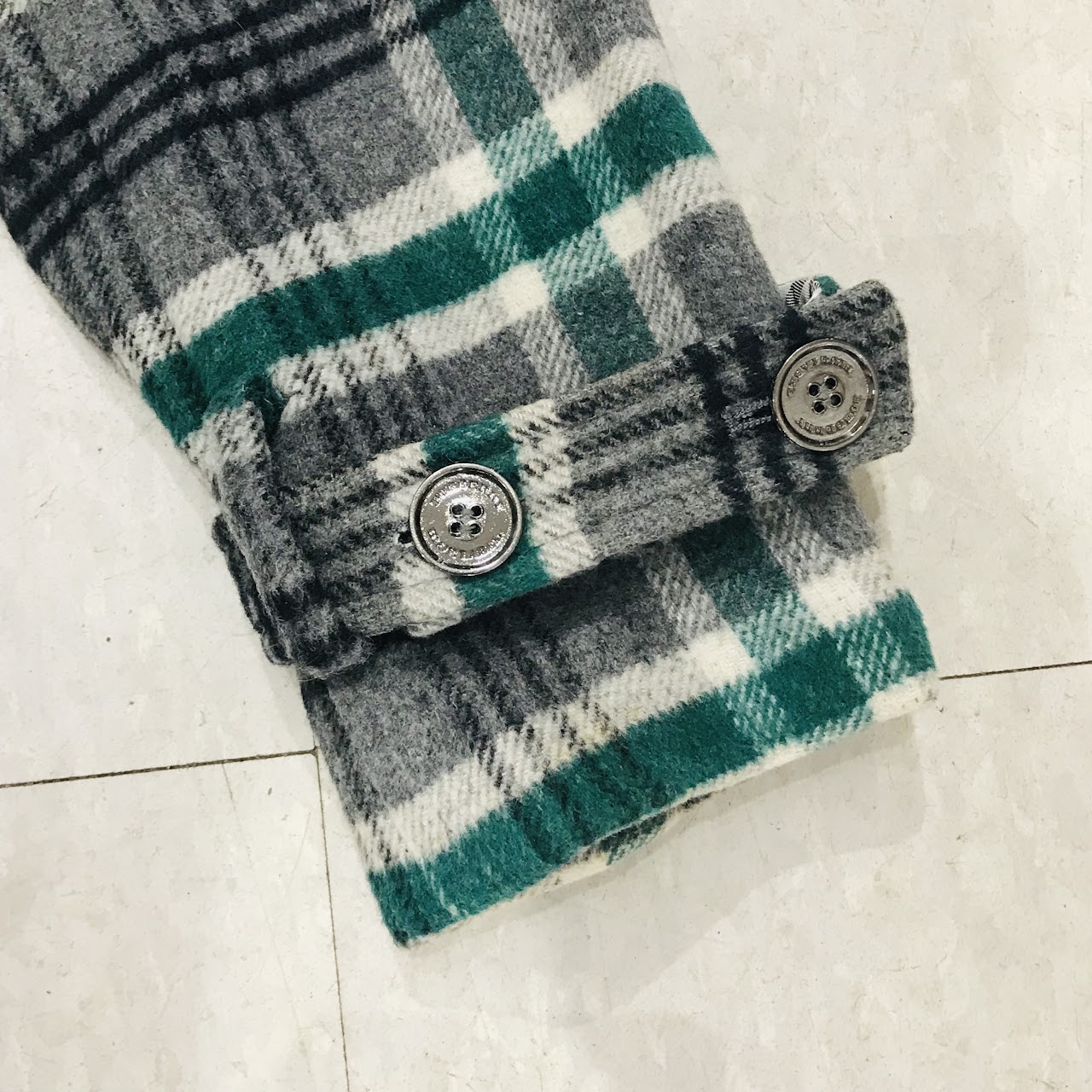 Burberry London Blue Label Plaid Coat