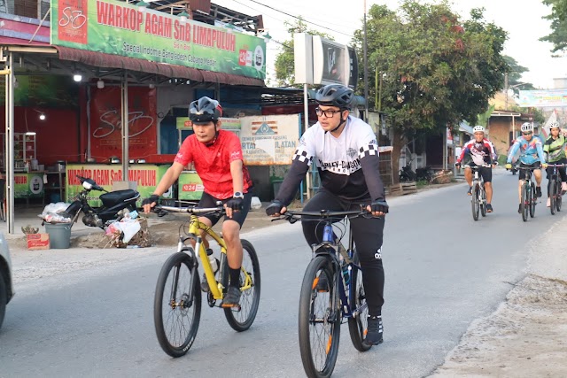 Kapolres Batu Bara AKBP Taufiq Hidayat Thayeb, S.H, S.Ik Gowes Santai Bersama Personil