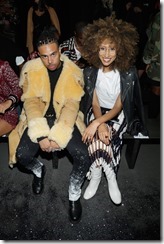 NEW YORK, NY - SEPTEMBER 12:  Vic Mensa and Elaine Welteroth  attends Coach Spring 2018 fashion show during New York Fashion Week at Basketball City - Pier 36 - South Street on September 12, 2017 in New York City.  (Photo by Lars Niki/Getty Images for Coach)