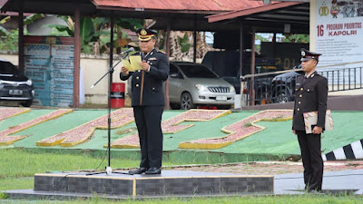 Apel Hari Lahirnya Pancasila, Kapolres Landak Tegaskan Komitmen Polri