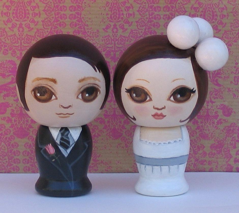 Custom Wedding Cake Toppers. From dandelionland