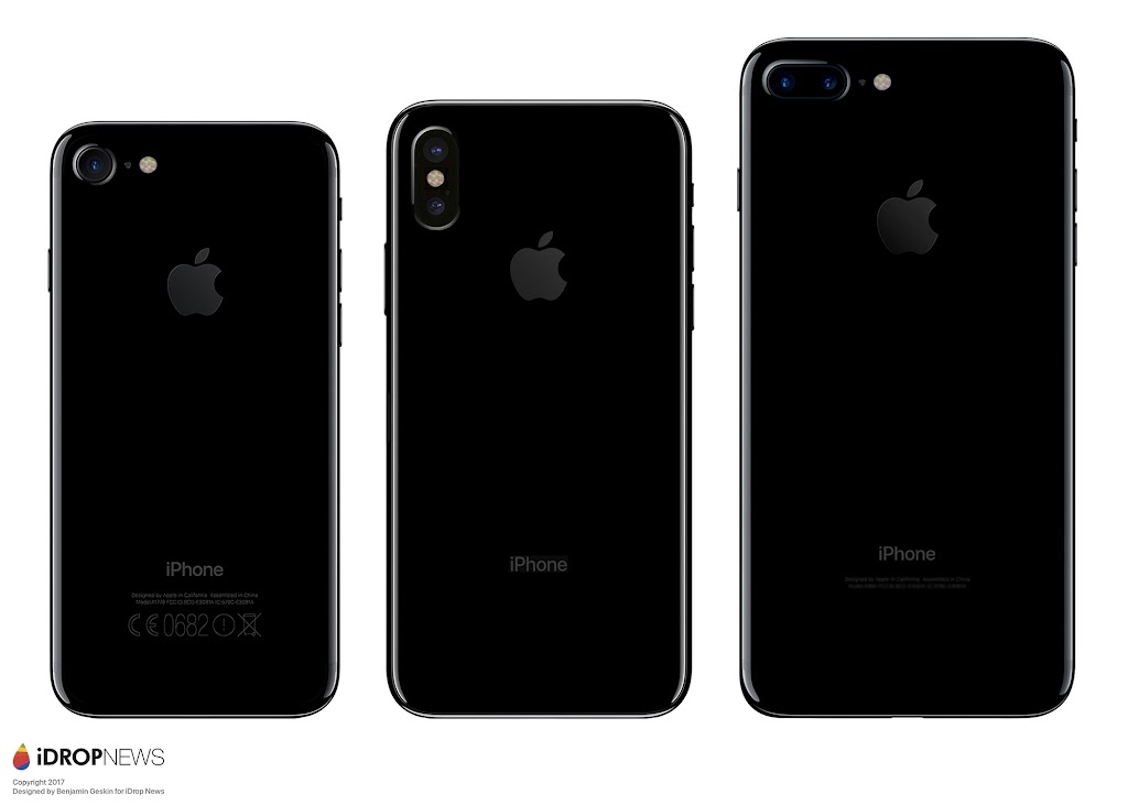 リークされた本体サイズを基にiphone8をiphone7やgalaxy S8と大きさ比較した画像 こぼねみ