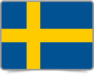 Swedish framed flag icons with box shadow