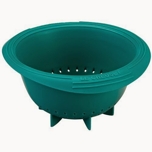  Le Creuset Silicone 1-Quart Berry Colander, Caribbean