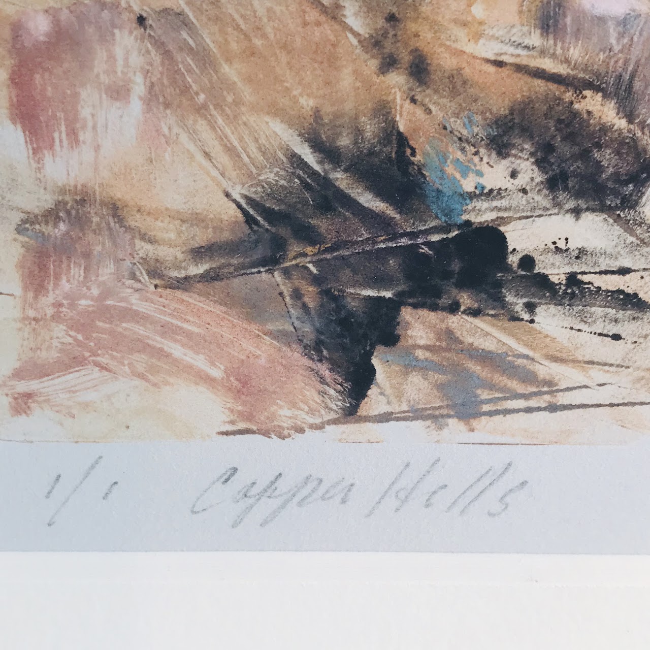 Signed 'Copper Hills' Monotype