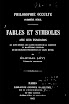 Eliphas Levi - Philosophie Occulte, Fables et Symboles (1862,in French)