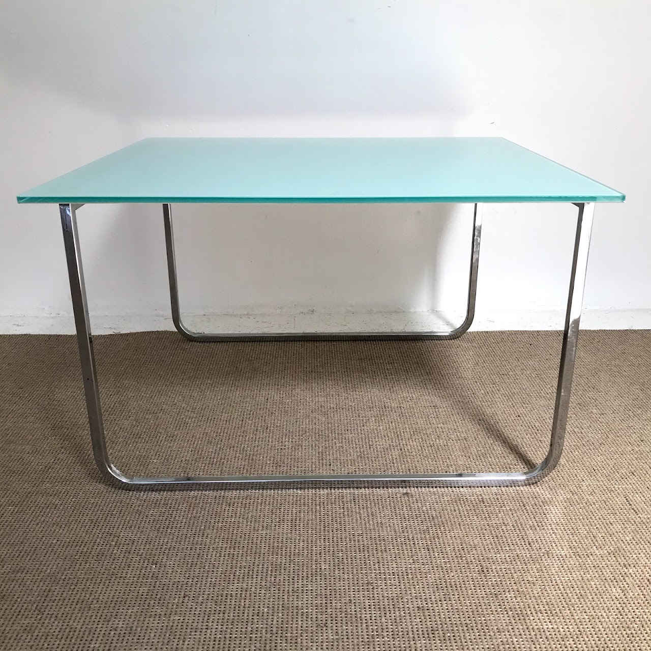 Modern Chrome & Glass Coffee Table