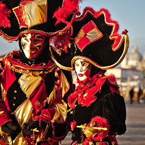 Masquerade during the Carnival of Venice 2012 - did you know that "carne vale" means "farewell to meat"? Carnevale di Venezia photos