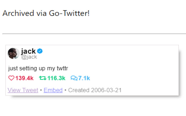 Go-Twitter chrome extension