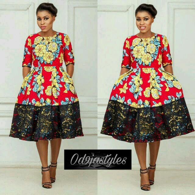 dry lace with ankara styles