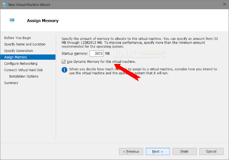 Assign the Virtual Memory to your VM (www.kunal-chowdhury.com)