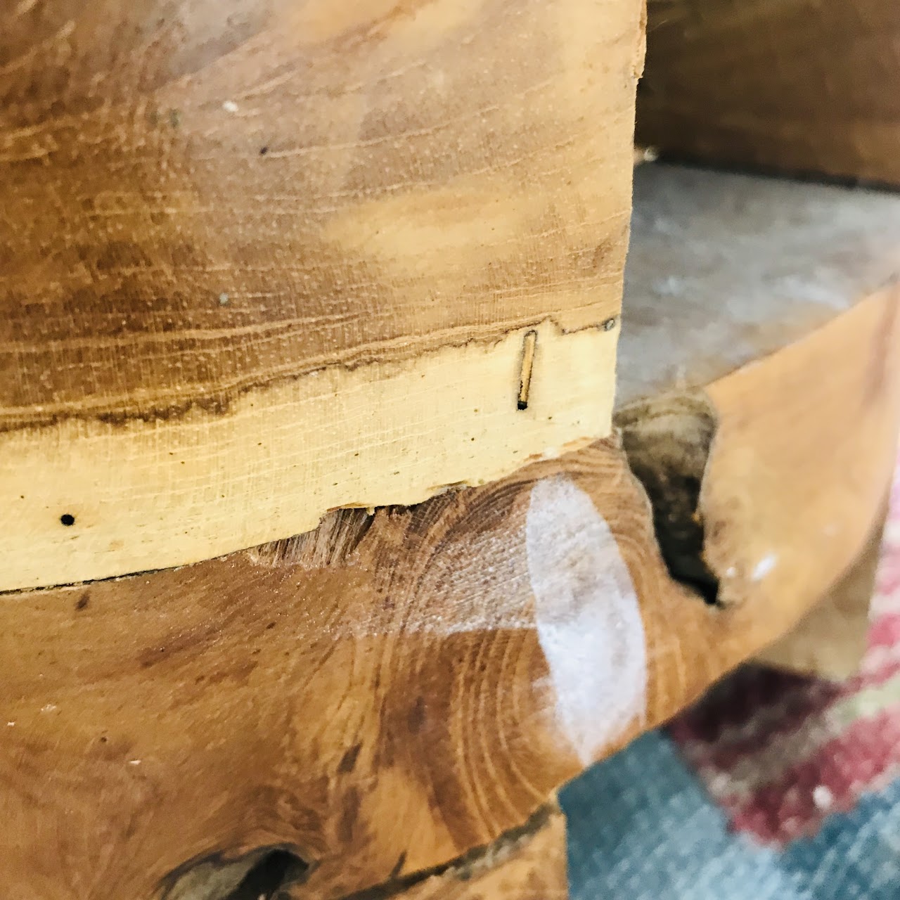 Teak Slab Accent Table