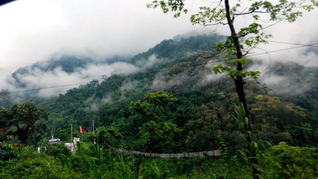 Lush green Sikkim Landscape in the monsoons