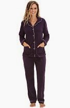 <br />Del Rossa Women's Two Piece Button Up Fleece Pajama Set