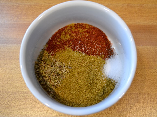 spices in mixing bowl 