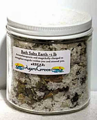 Ritual Tool Earth Bath Salt Glass Jar 1Lb