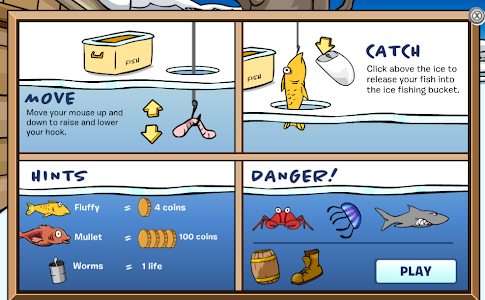 Club Penguin: Game Guides: Ice Fishing