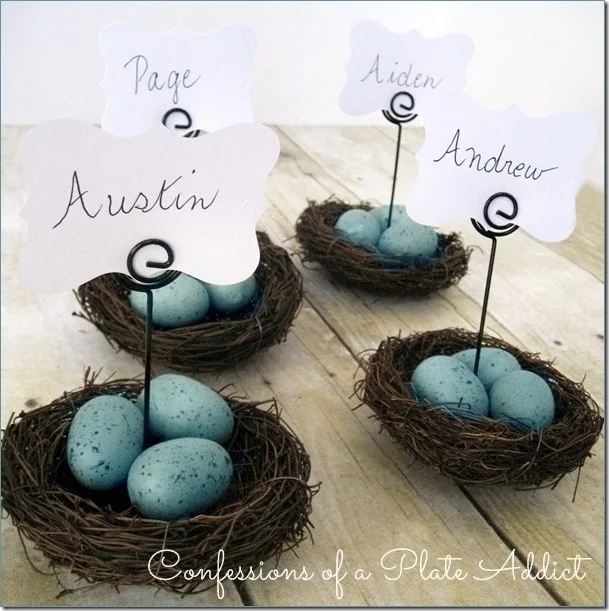 CONFESSIONS OF A PLATE ADDICT Pottery Barn Inspired Nest Place Card Holder