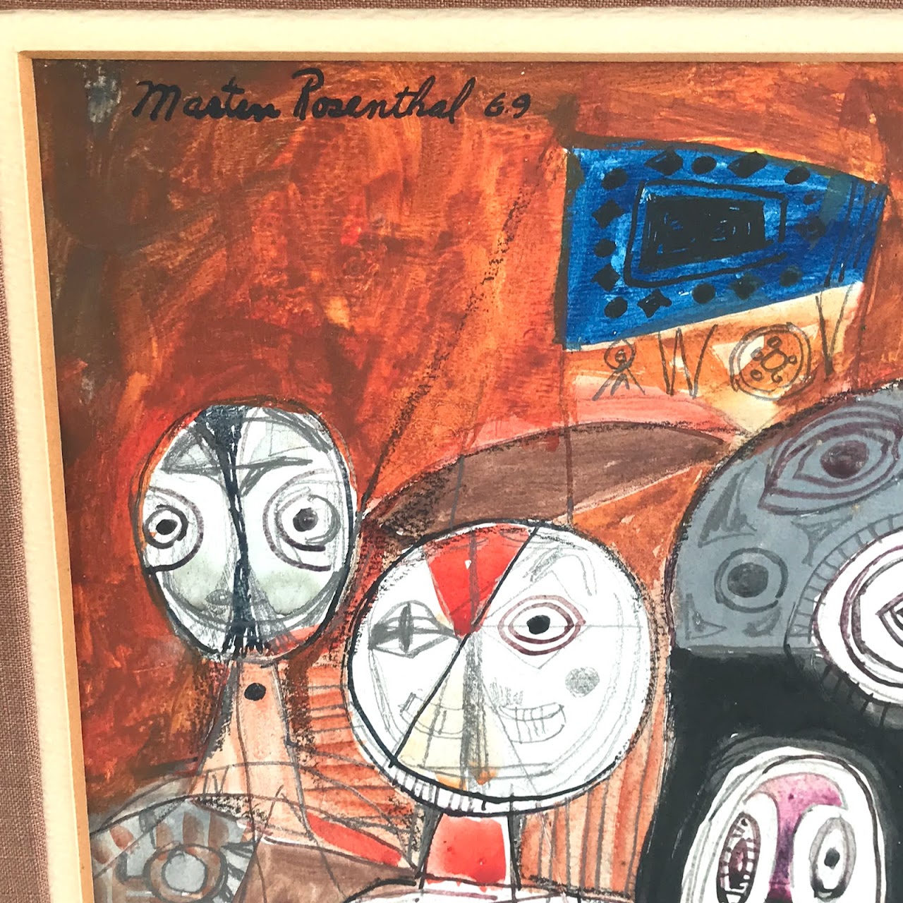 Martin Rosenthal Signed 'Future People' Painting