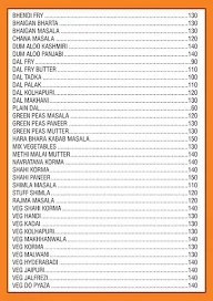 Hotel Prisha menu 7