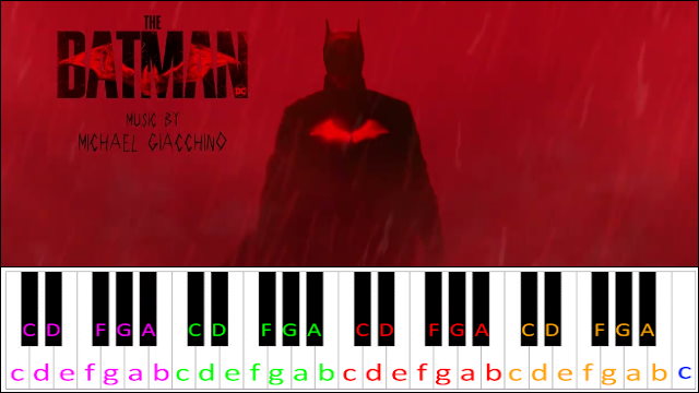 The Batman Theme (2022) by Michael Giacchino | Piano Letter Notes