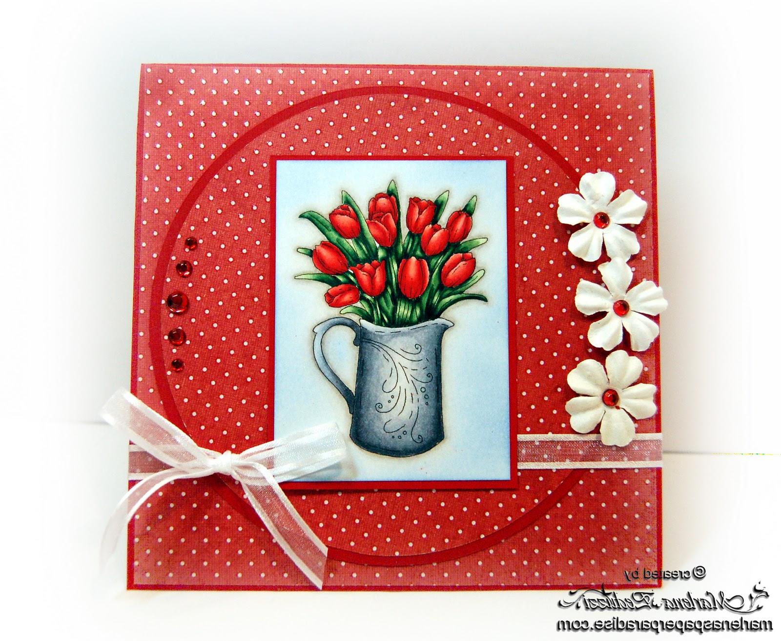 tulips red so this card