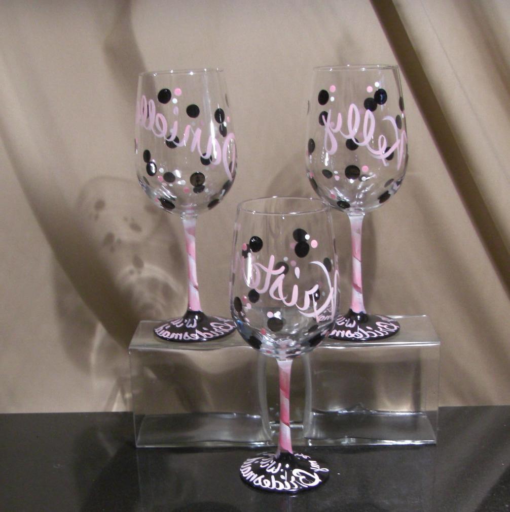 Hand Painted Wine Glasses