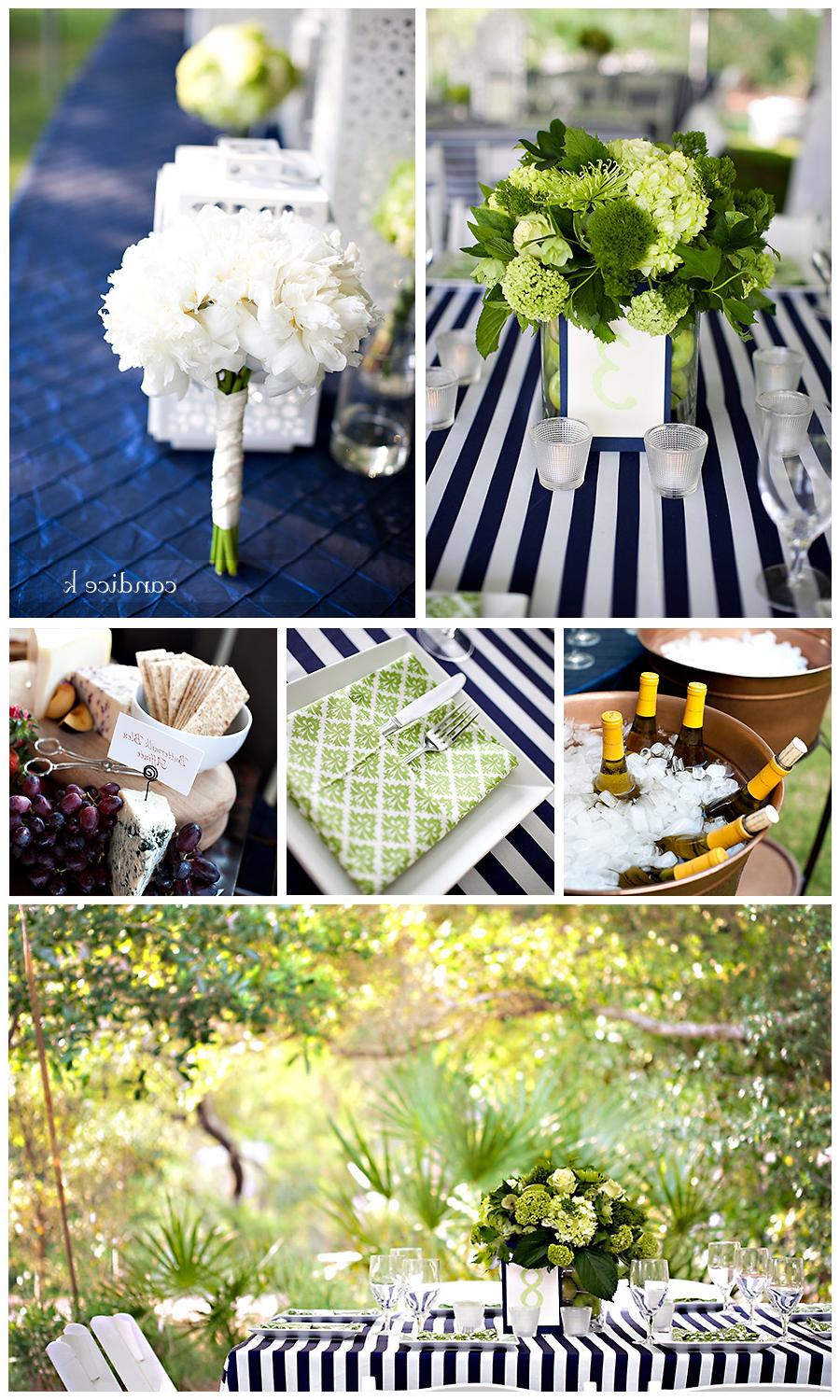 navy purple green wedding