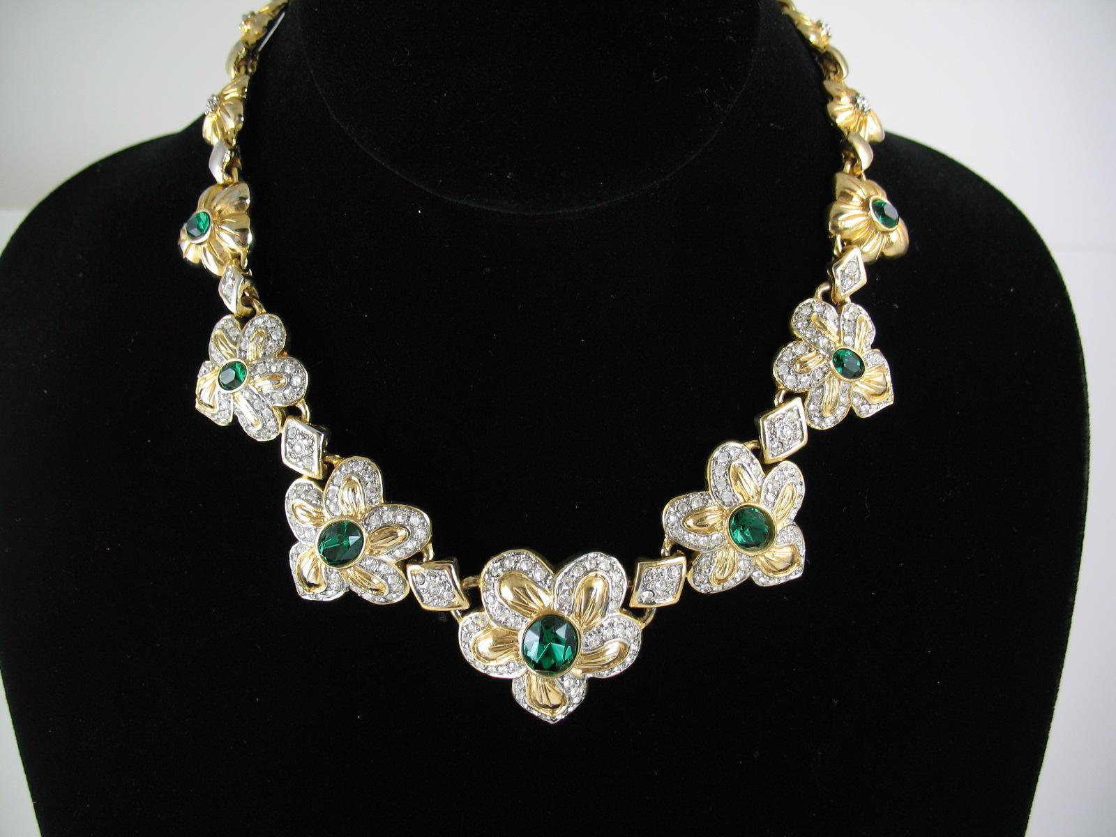 green wedding collar necklace