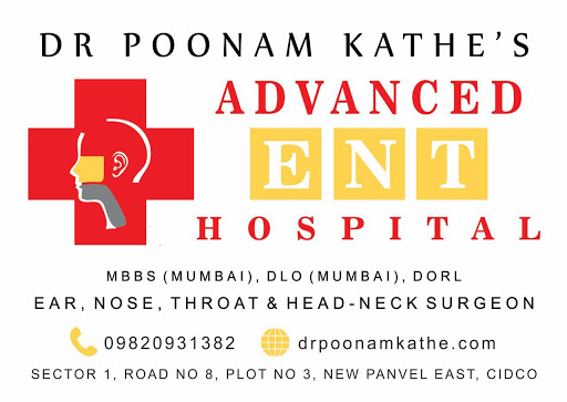 Dr Poonam Kathe Advanced Ent Hospital, Sector 1, Road No 8, Plot No 3,, Next to Quality Circle Classes, CIDCO, New Panvel, Navi Mumbai, Maharashtra 410206, India, ENT_Specialist, state MH