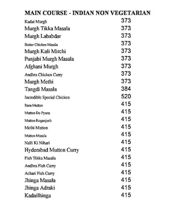 Cafe - The Multi Cuisine Restaurant menu 