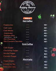 The Happy Beans Cafe menu 1
