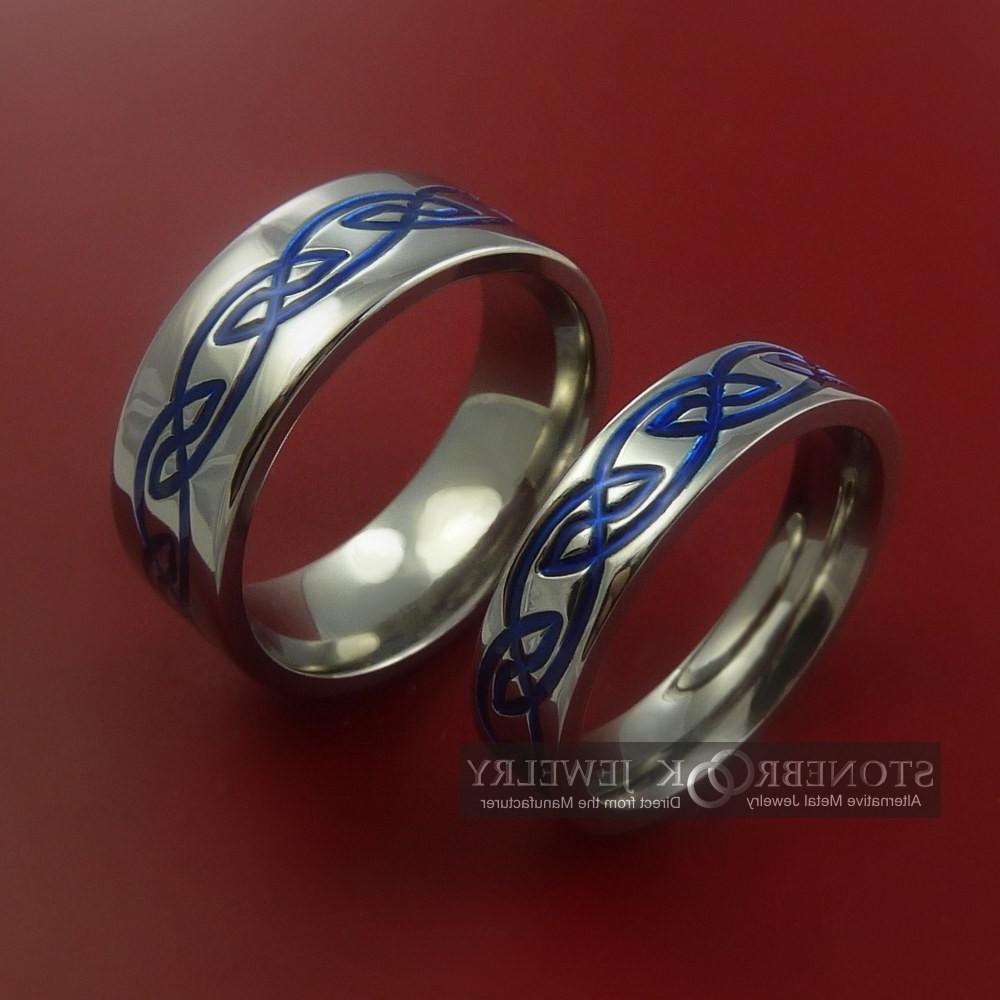 Titanium Celtic Knot Ring Set