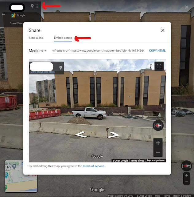 Add Google Map Street View In Blogger.