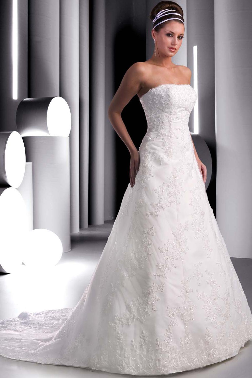 Waist A-Line Wedding Gowns