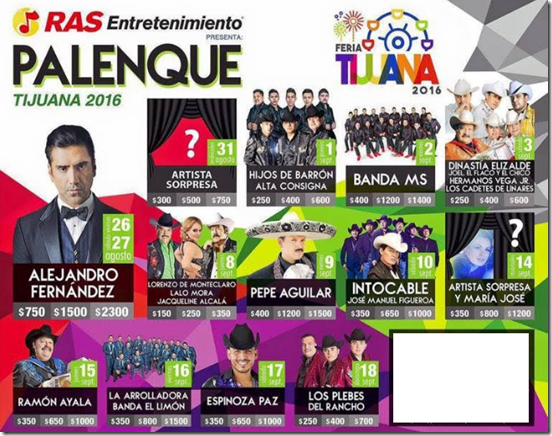 Palenque Tijuana 2016 compra ya tus boletos Palenque Tijuana 2016 compra ya tus boletos