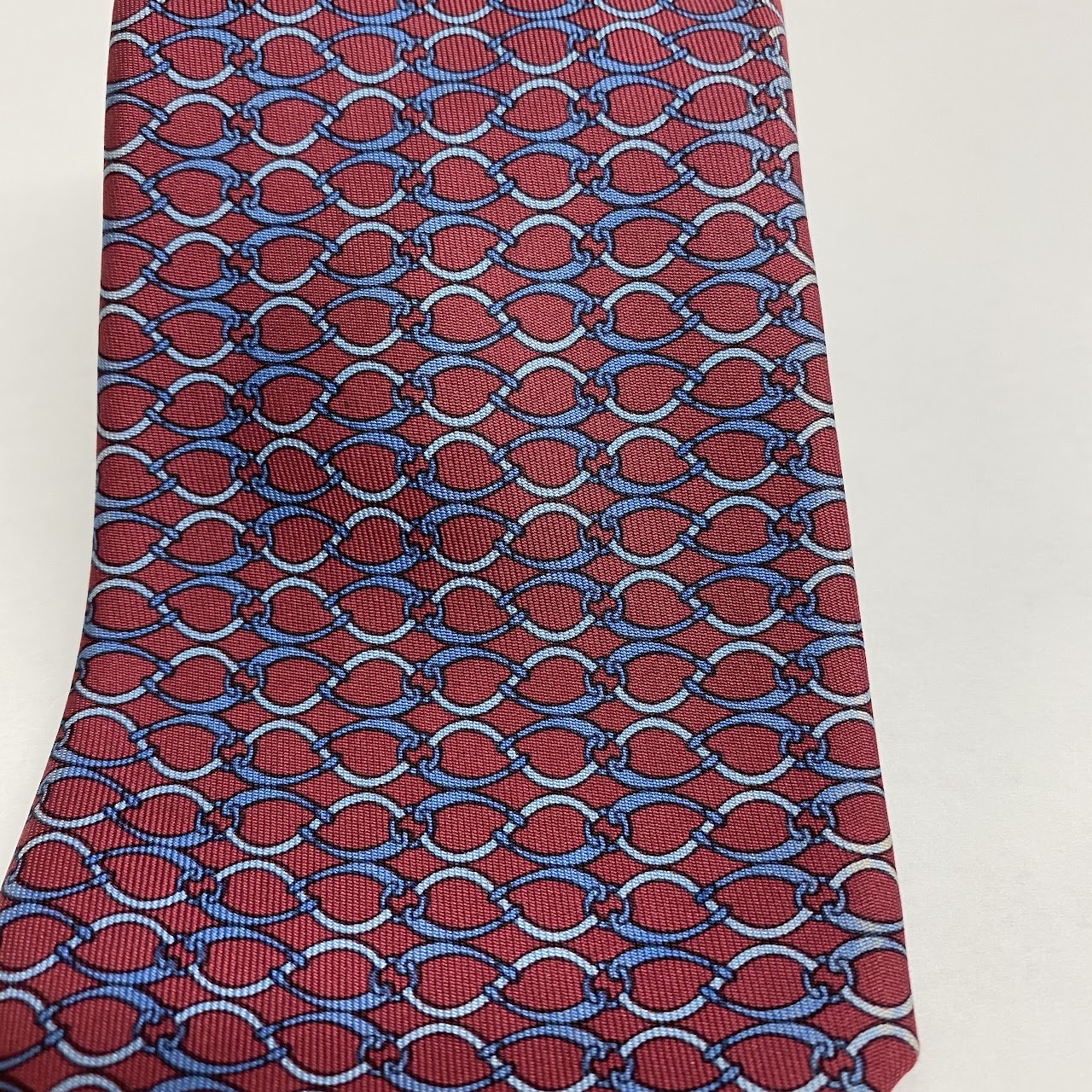 Hermès Red Equestrian Tie