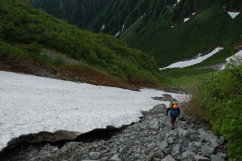 上から見た登山道