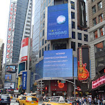 yellow cabs at times square in new york city in New York City, United States 