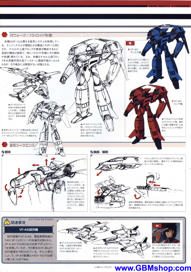 Macross Flashback 2012 VF-4 Lightning III Mechanic & Concept Macross Chronicle